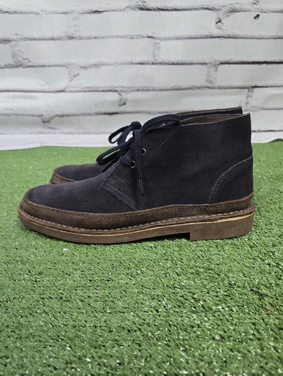 Clarks Bushacre Rand Genuine Leather Suede Chukka Boots Dark Navy Mens Size 9.5 main image 6